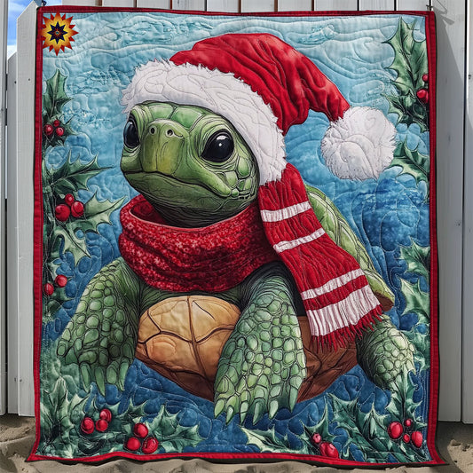 Santa Turtle WY2611001CL Quilt