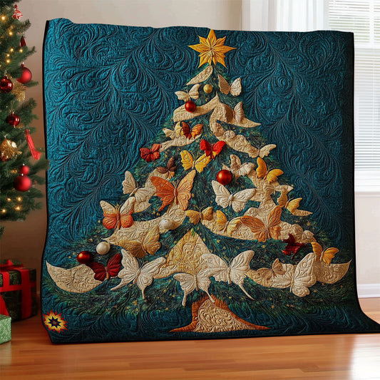 Christmas Tree Butterfly WY2711022CL Quilt