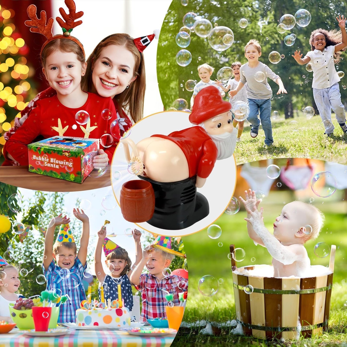 🎄Celebrate Christmas: 60% OFF! 🎅Bubble Blowing Santa With Music & Flashing Lights🫧