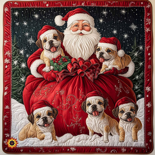 Santa Claus And Pug WY0712009CL Quilt