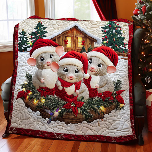Christmas Snow Mouse WY0712043CL Quilt