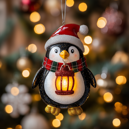 Holiday Light Penguin LT1610005CL Christmas Ornament