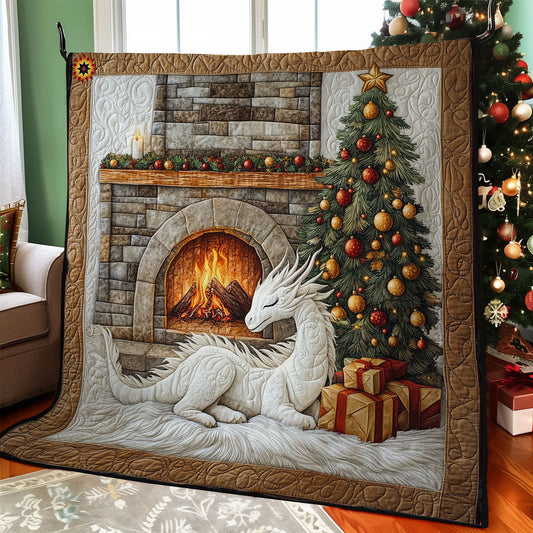 Christmas White Dragon WY2711018CL Quilt