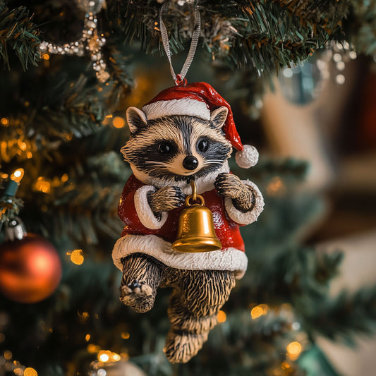 Jingle Bell Raccoon LT2110006CL Christmas Ornament