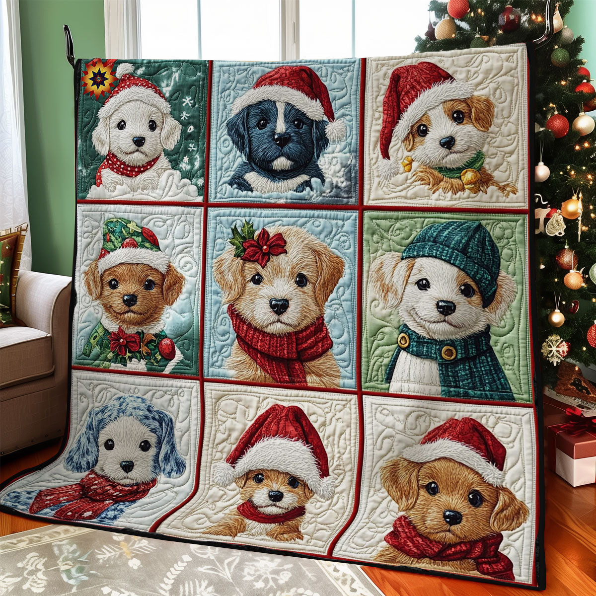Christmas Dog WY2911003CL Quilt