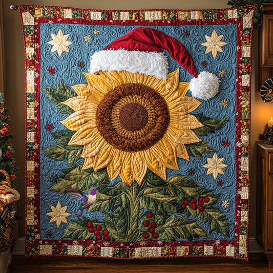 Santa Sunflower Love WN2111042CL Quilt