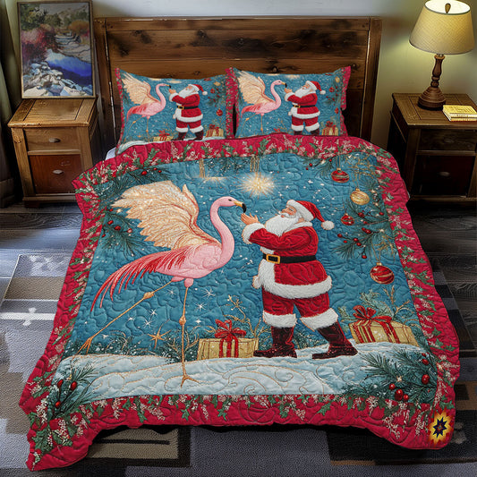 Flamingo And Santa Claus WY1812049CL Duvet Cover Set