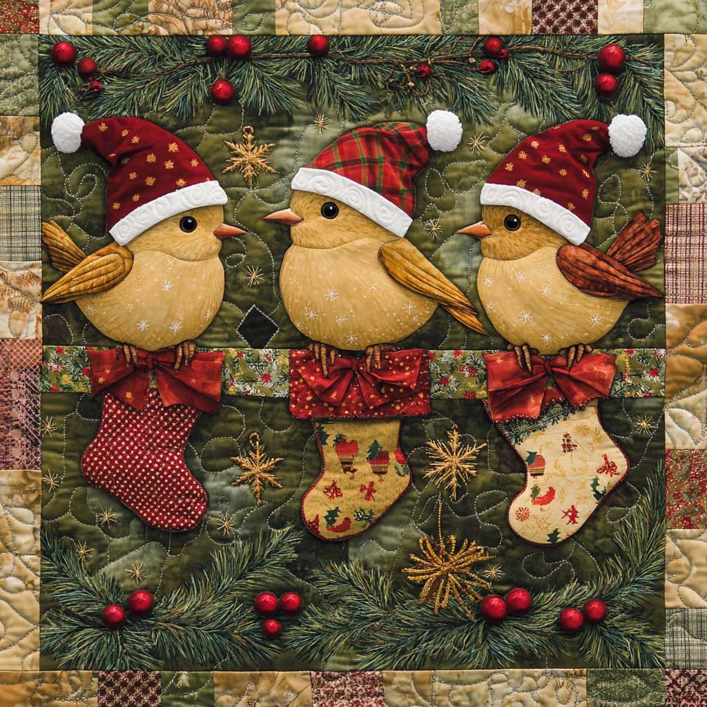 Christmas Bird WJ1308038CL Quilt