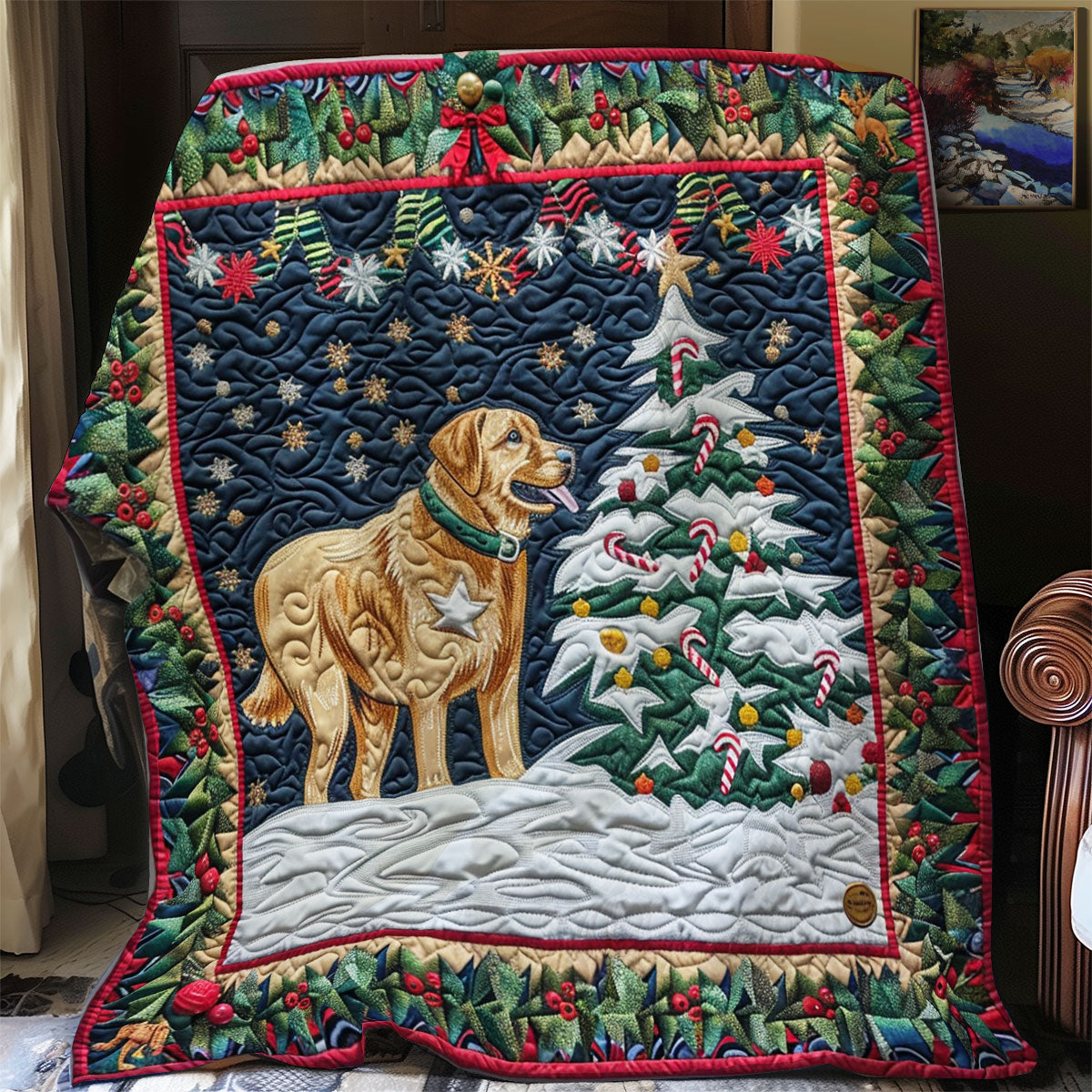 Christmas Labrador SR1408030CL Quilt
