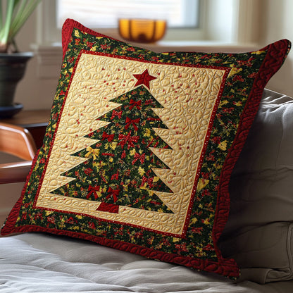 Sparkling Christmas Tree WN0308054CL Quilt Pillow Case