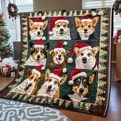 Cheerful Corgi XR1308030CL Quilt