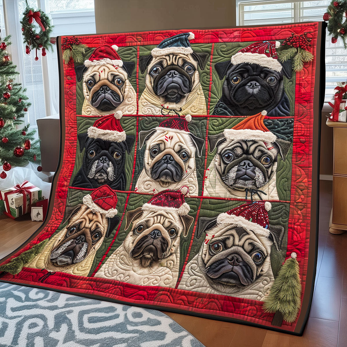 Christmas Pup XR1308021CL Quilt