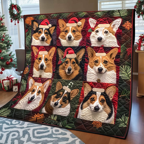 Corgi Christmas Tree XR1308027CL Quilt