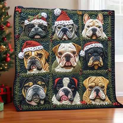 Bulldogs Love Christmas XR1308041CL Quilt
