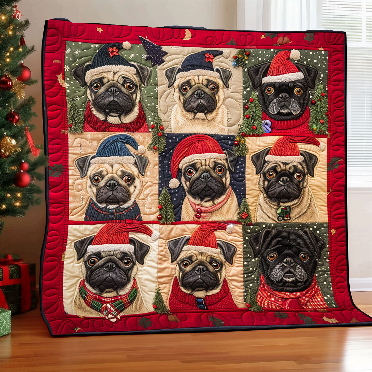 Christmas Paws XR1308010CL Quilt
