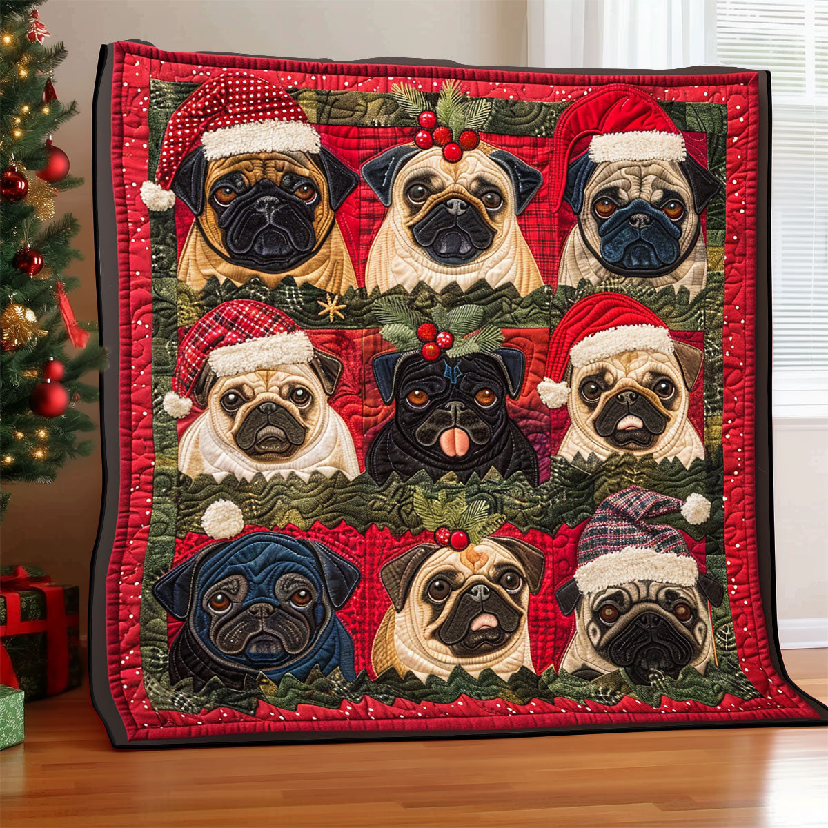 Cozy Canine Christmas XR1308013CL Quilt