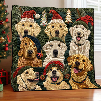 Golden Retriever Christmas XR1308036CL Quilt