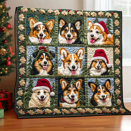 Holiday Woof Corgi XR1308031CL Quilt