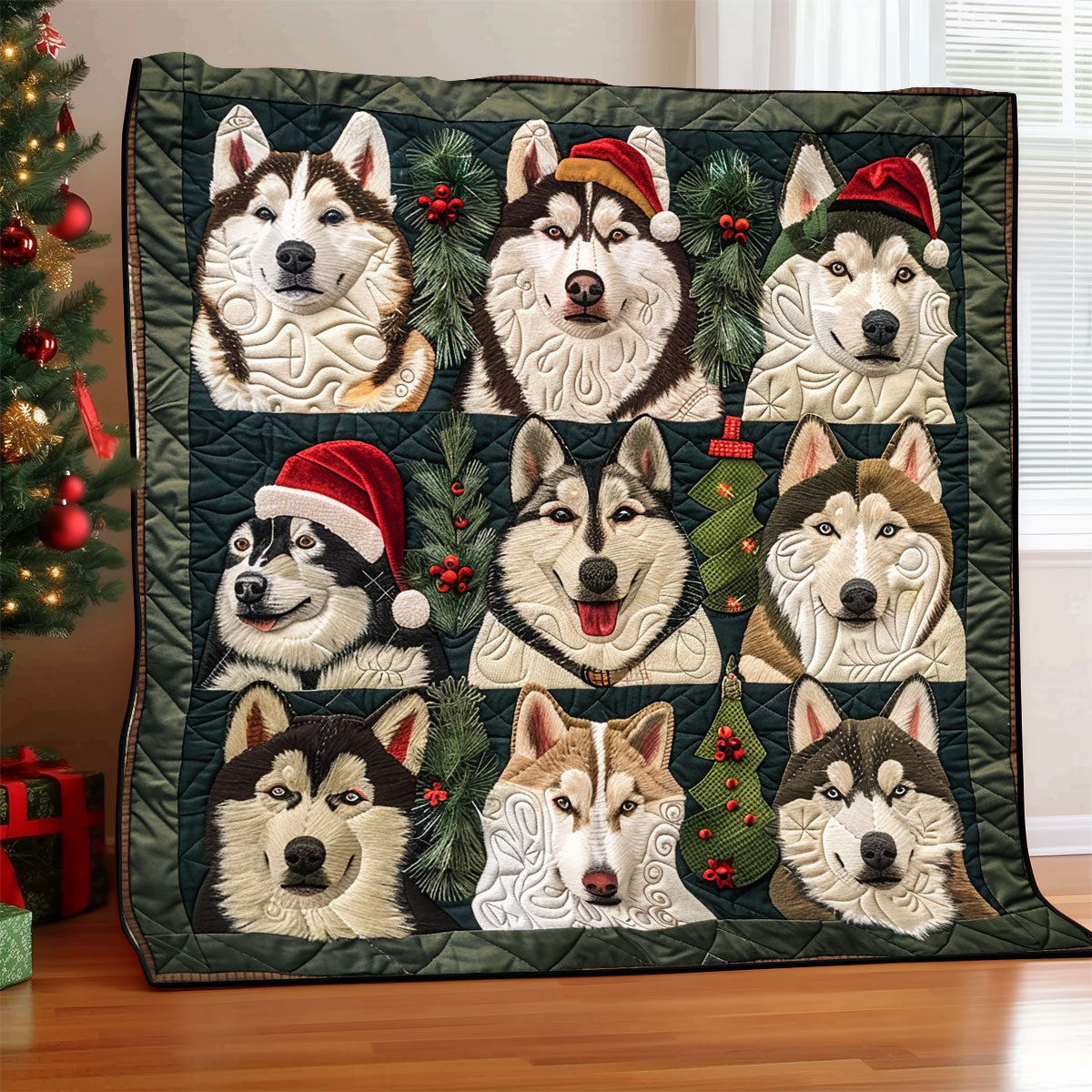 Merry Huskymas XR1308039CL Quilt