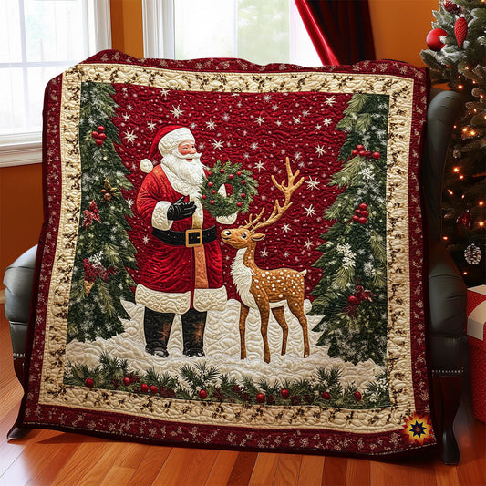 Santa And Sika Deer WY1212018CL Quilt