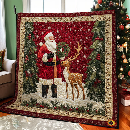 Santa And Sika Deer WY1212018CL Quilt