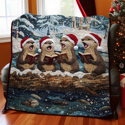 Singing Christmas Otters WY2311071CL Quilt