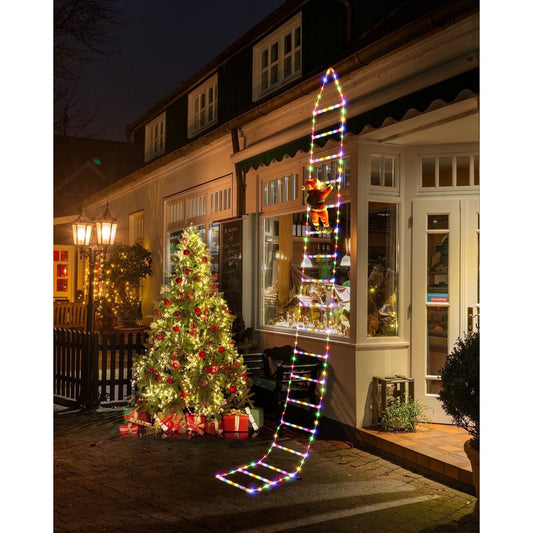 LED Fridysee Christmas Ladder Decoration Lights with Santa Claus