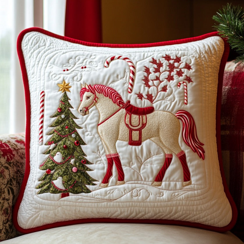 Horse In Christmas XR2109013CL Quilt Pillow Case