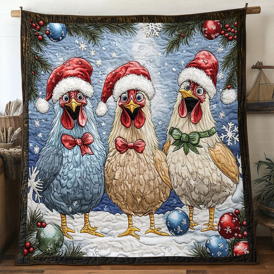 Christmas Chicken Dream WN0810007CL Quilt