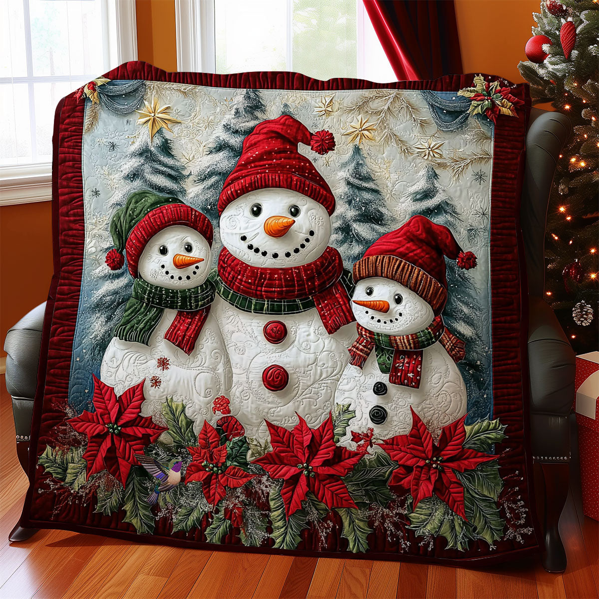 Santa Snowman WY2811013CL Quilt