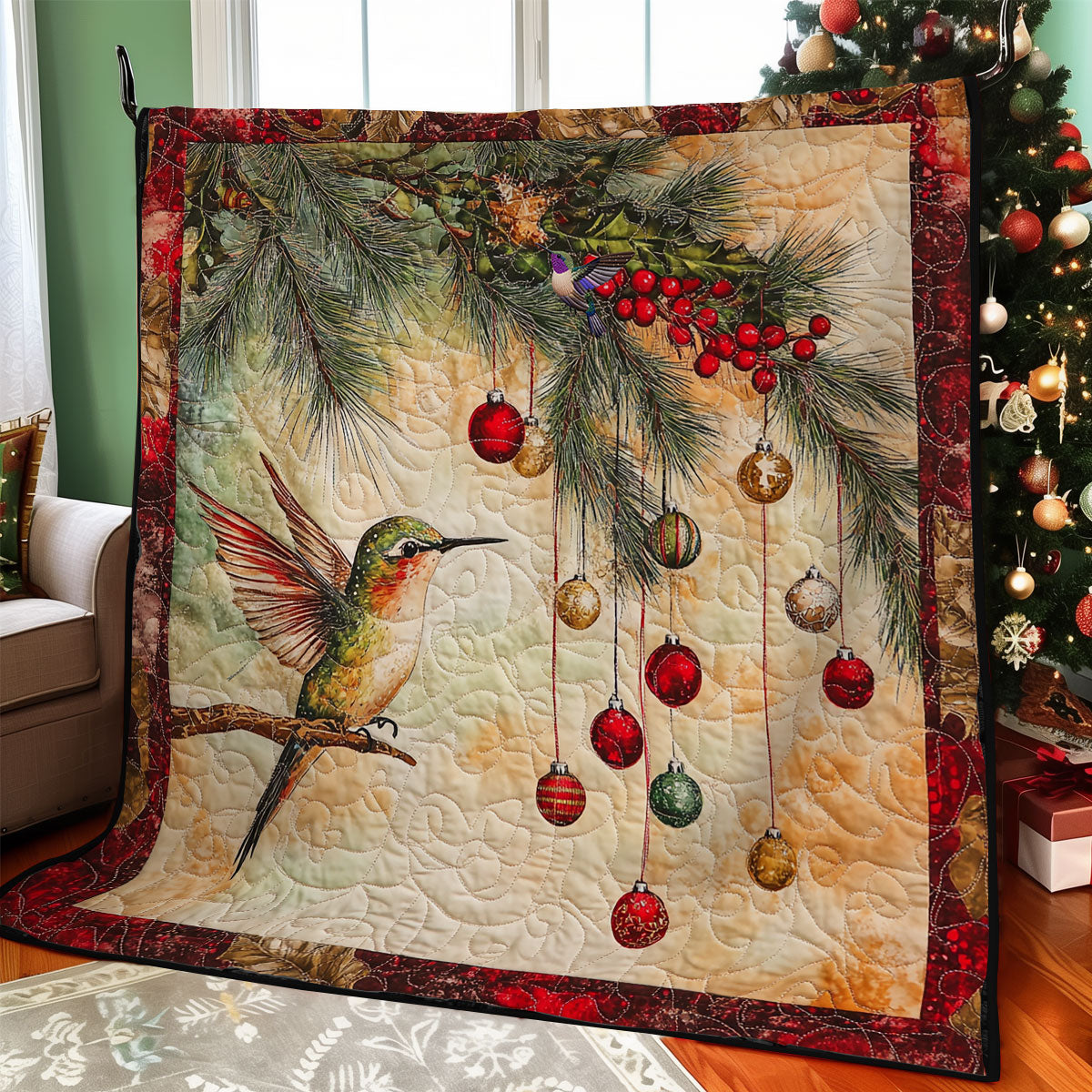 Bauble Hummingbird WY2111028CL Quilt