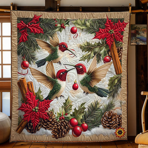 Hummingbird Christmas WY0512028CL Quilt