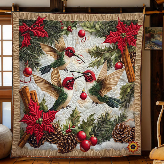 Hummingbird Christmas WY0512028CL Quilt