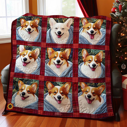 Happy Corgi WY0212016CL Quilt