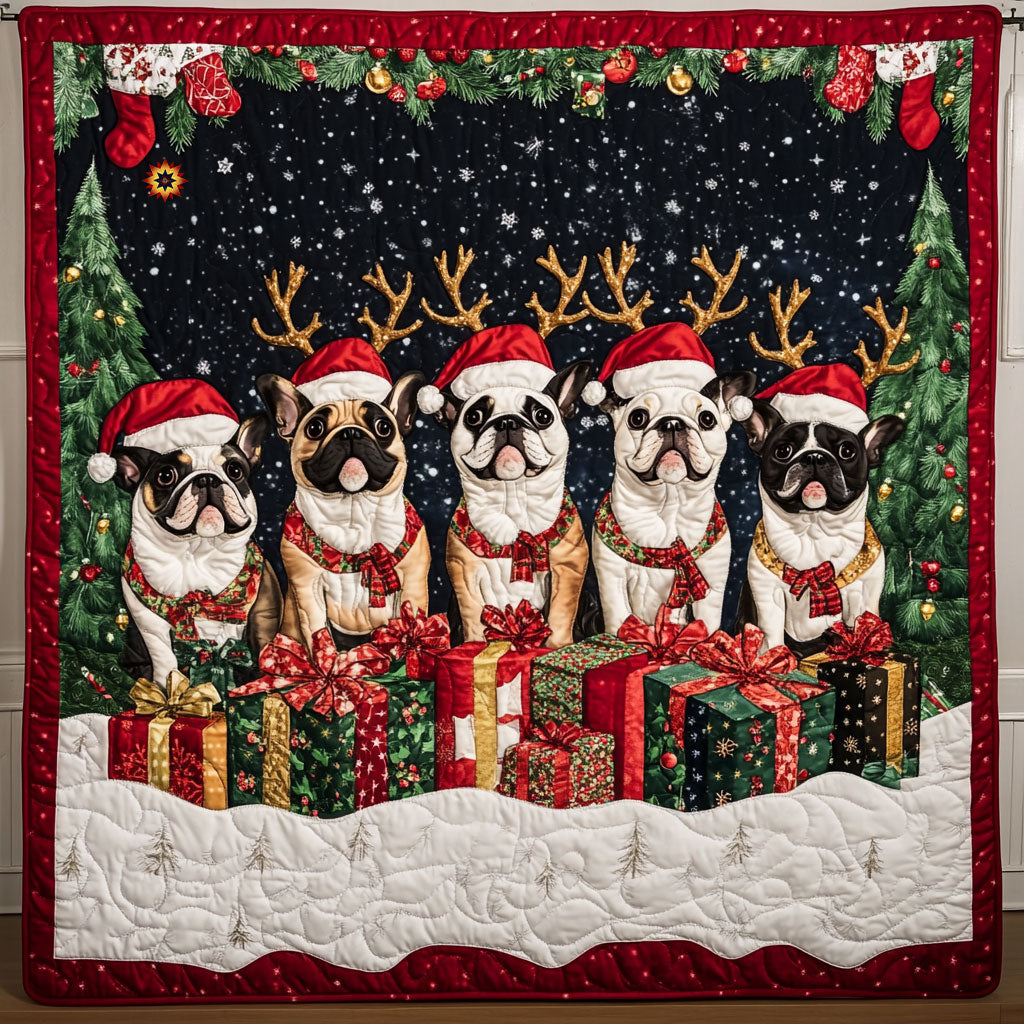 Christmas French Bulldog WJ1411009CL Quilt