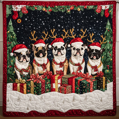 Christmas French Bulldog WJ1411009CL Quilt