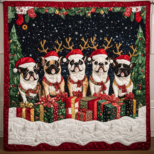 Christmas French Bulldog WJ1411009CL Quilt