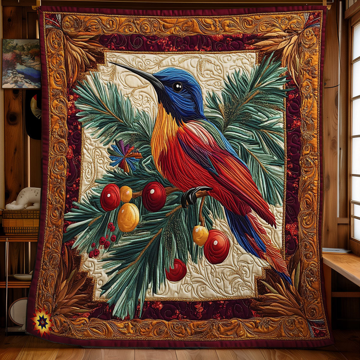 Christmas Bird WY0312006CL Quilt