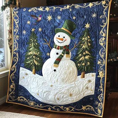 Joyful Navy Snowman WP0212020CL Quilt