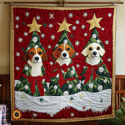 Christmas Tree Dog WY2911001CL Quilt