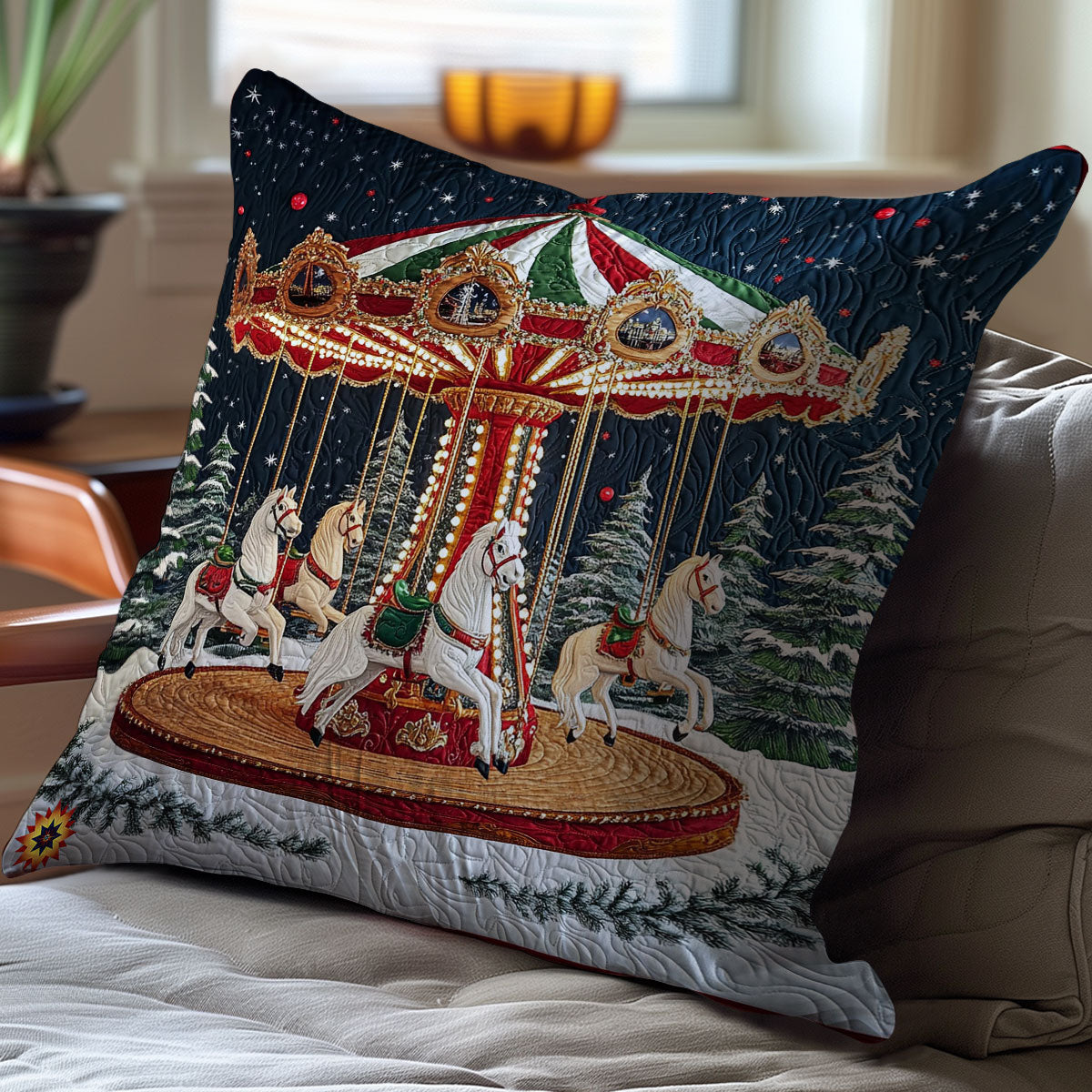 Carousel WY0412072CLCL Quilt Pillow Case