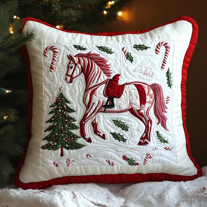 Christmas Red Horse XR2109016CL Quilt Pillow Case
