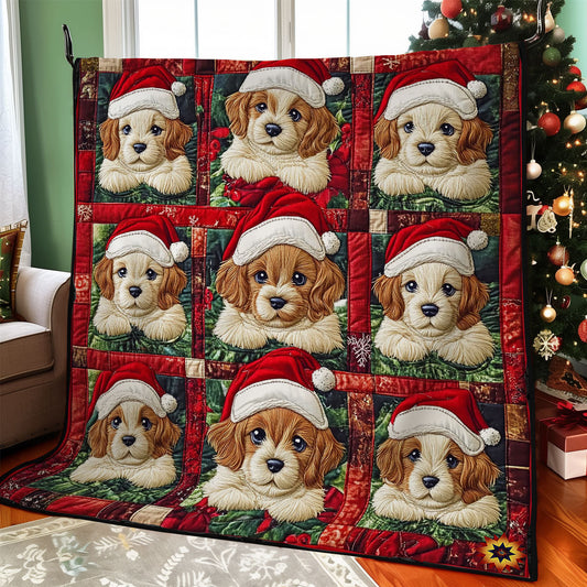 Santa Puppy WY2911037CL Quilt