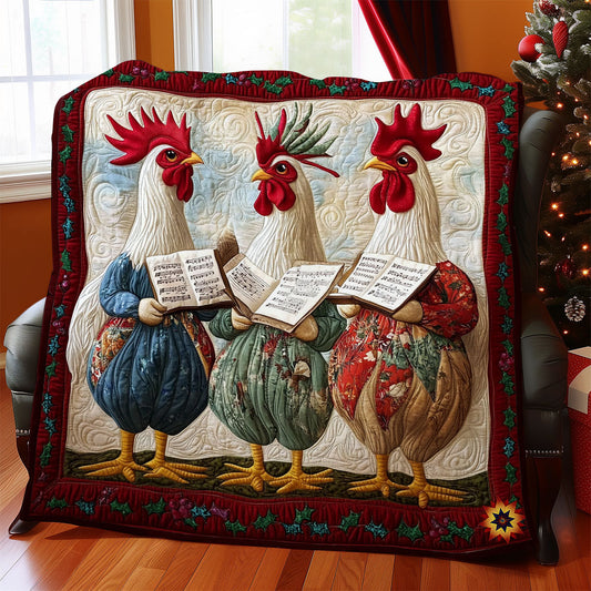 Three Chicken Singing WY1312029CL Quilt