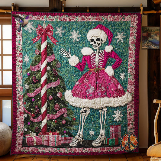 Pink Christmas Skeleton WN2711040CL Quilt