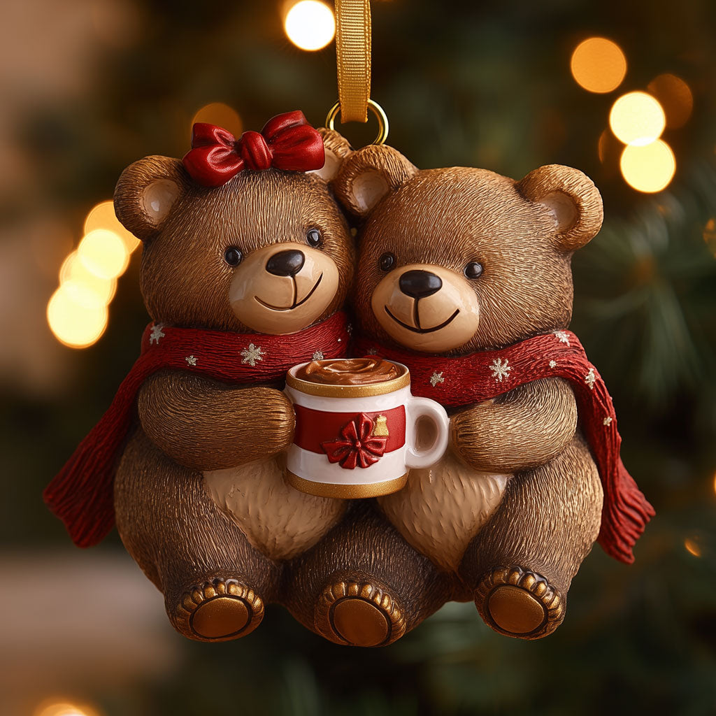 Hot Cocoa Bear Couple LT1710019CL Christmas Ornament