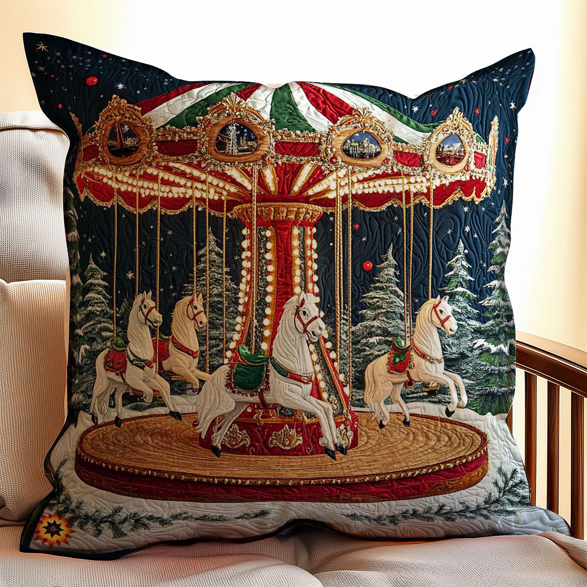 Carousel WY0412072CLCL Quilt Pillow Case
