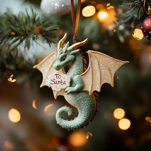 Dragon's Letter to Santa LT2010010CL Christmas Ornament