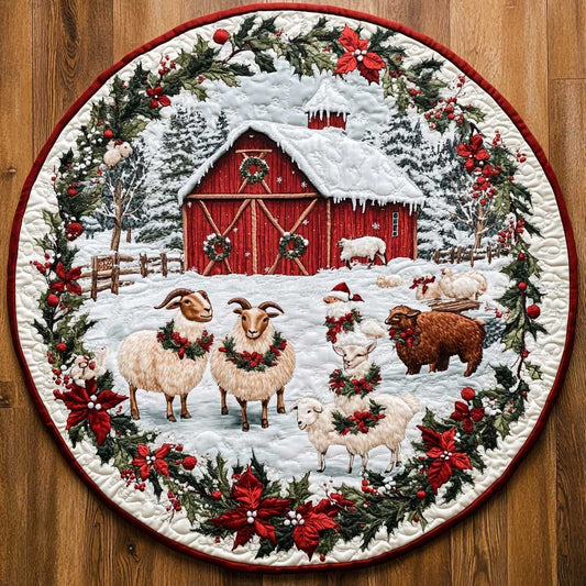 Sheep Wish WN2005057CL Quilted Round Mat