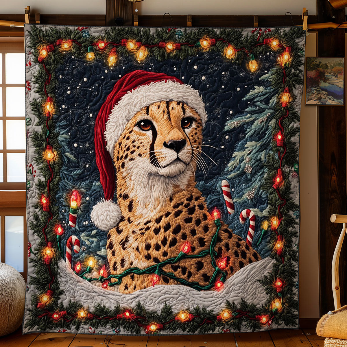 Cheetah Holiday WN0306012CL Quilt